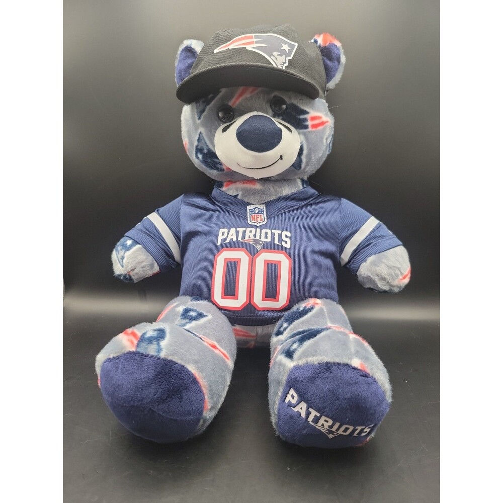 New England Patriots Build-A-Bear Plush Bear NFL Football Stuffed Animal 17"